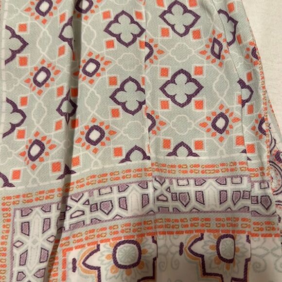 Bobi Black szS multi print off the shoulder bell sleeve crop blouse EUC - Picture 4 of 7